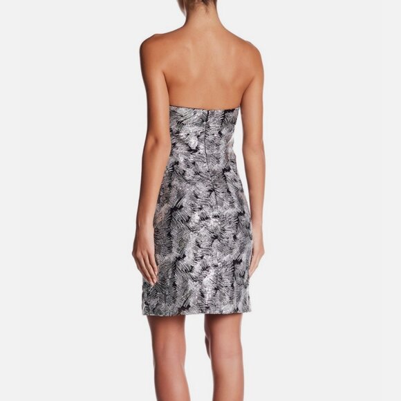 NBD Nina Strapless Silver Sequin Mini Cocktail Dress - Picture 3 of 3